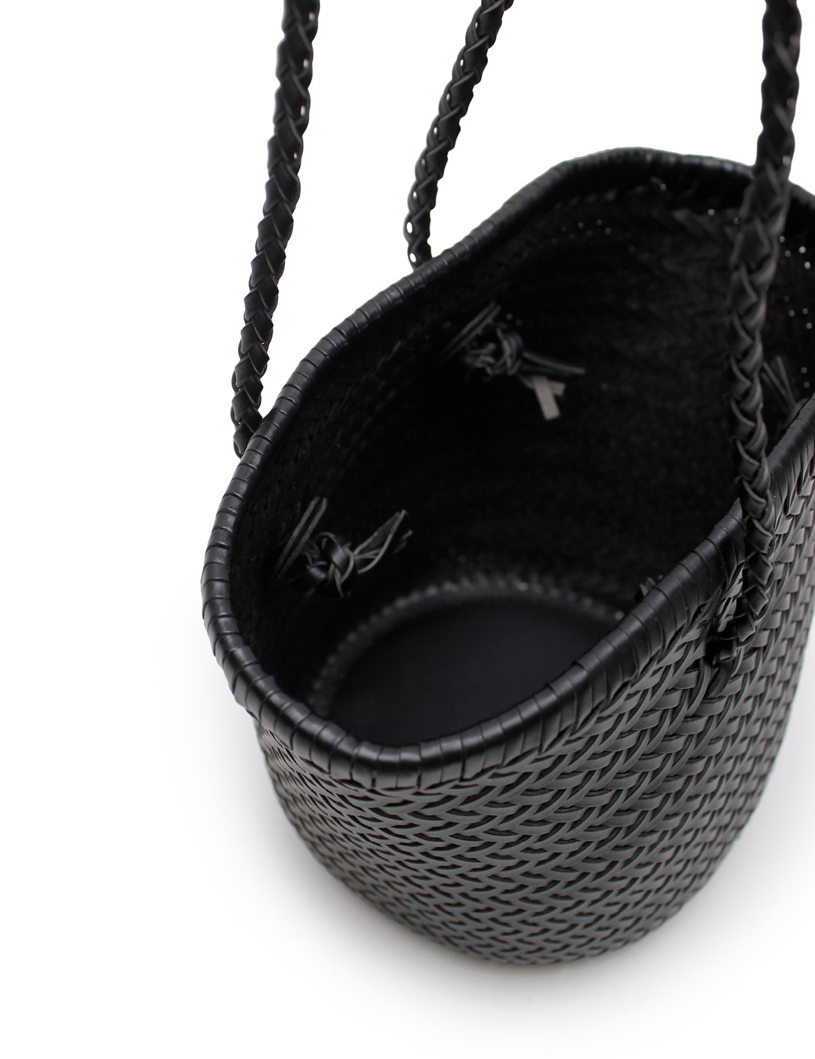 Woven Bucket Bag - Black