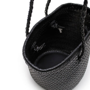Woven Bucket Bag - Black