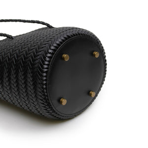 Woven Bucket Bag - Black