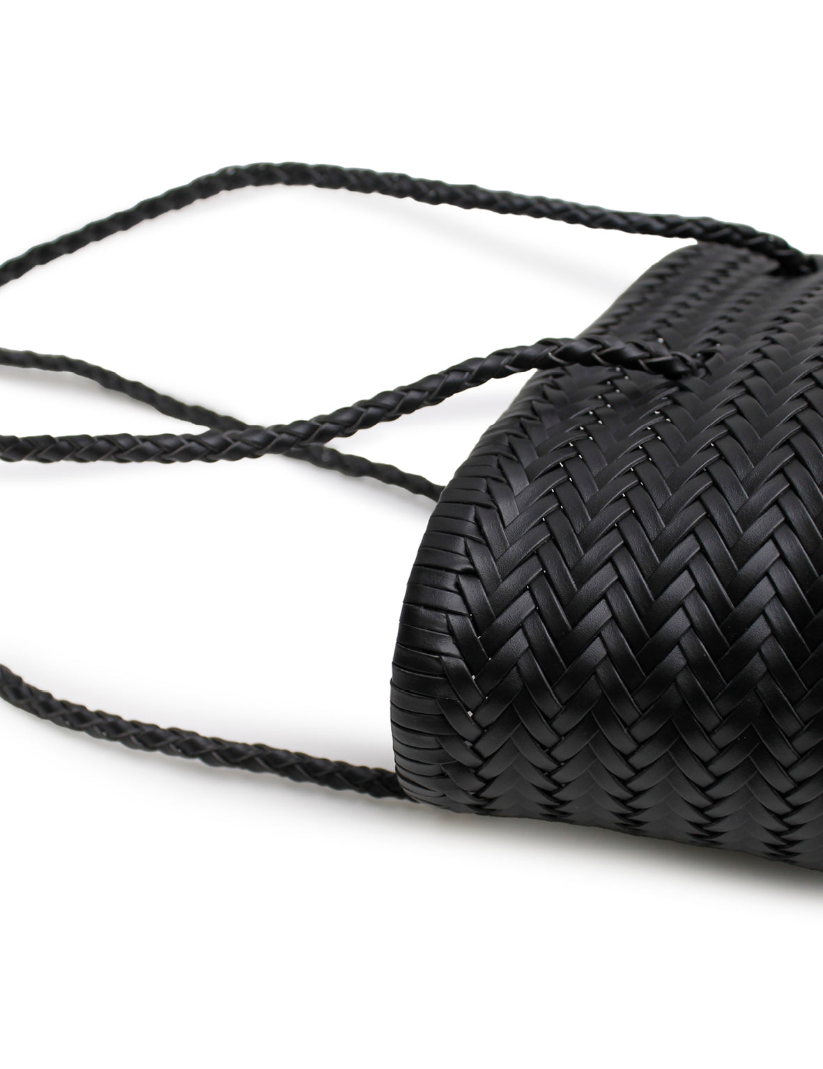 Woven Bucket Bag - Black