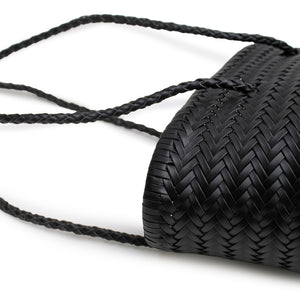 Woven Bucket Bag - Black