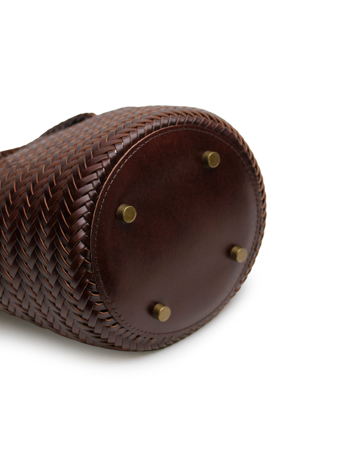 Woven Bucket Bag - Chocolate