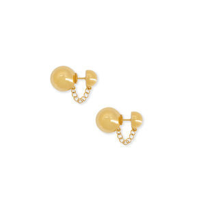 Ball And Chain Stud - Gold