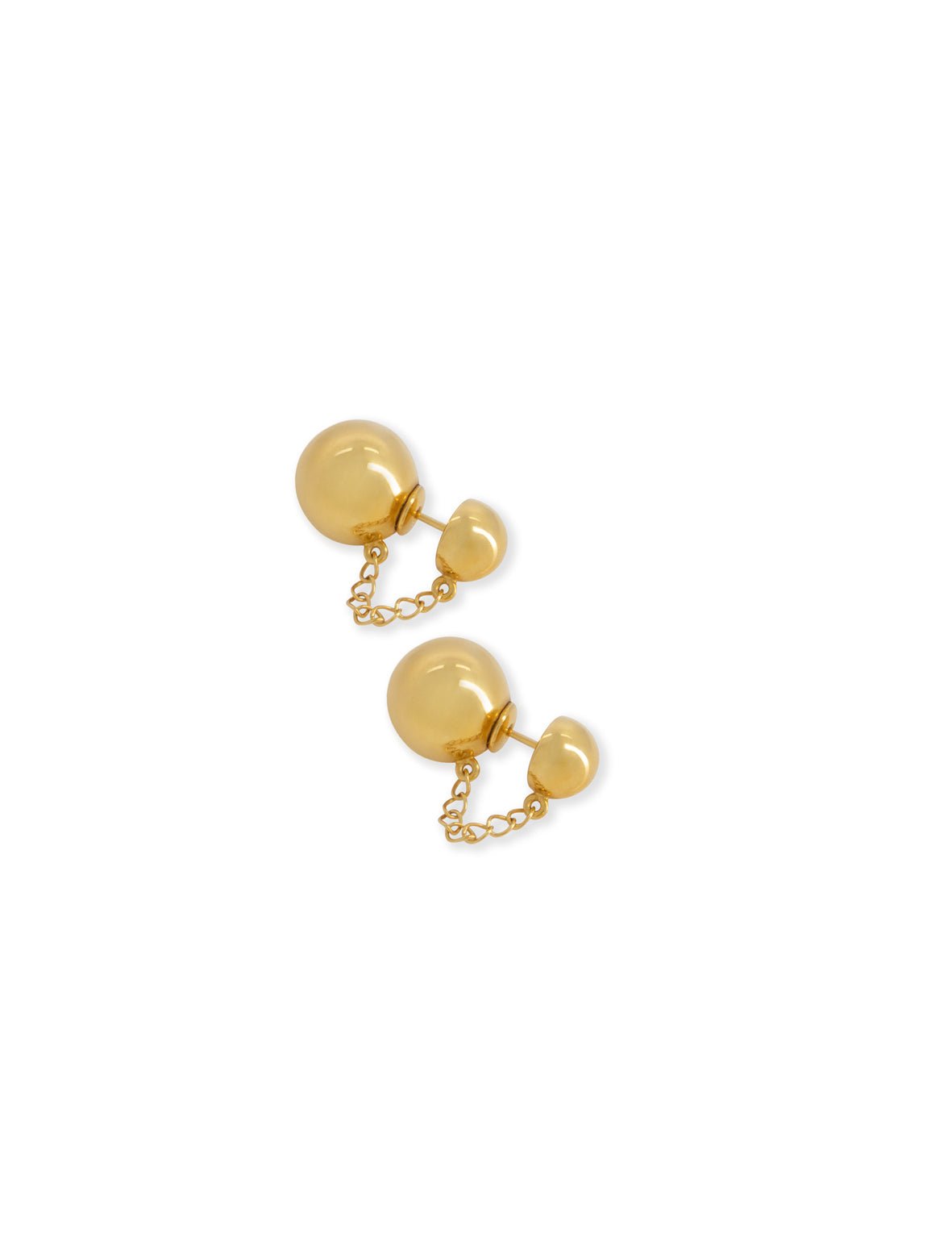 Ball And Chain Stud - Gold