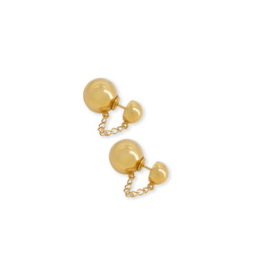 Ball And Chain Stud - Gold