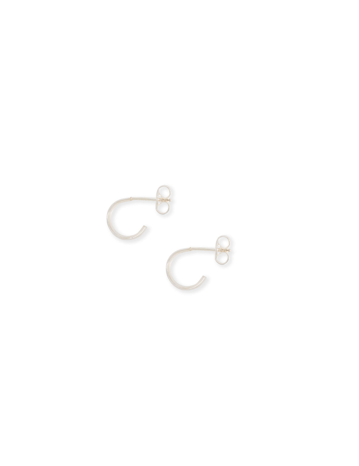 Curl Small Hoop - Silver