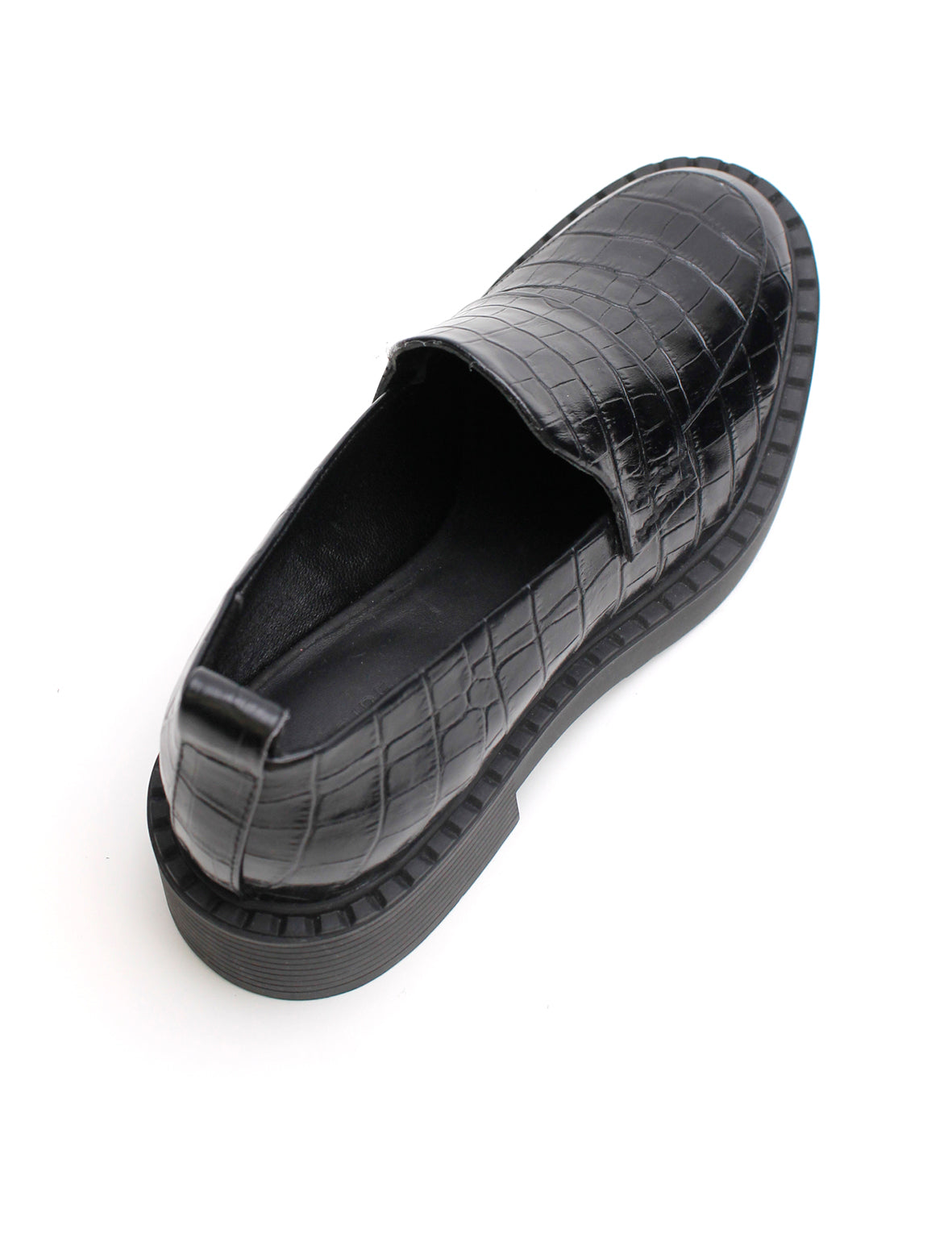Fleur Loafer - Black Croc