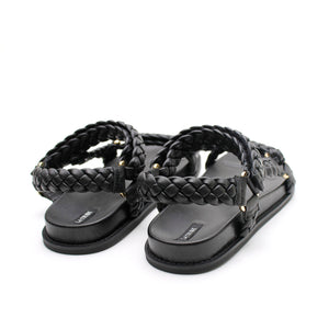 Elke Braided Sandal - Black