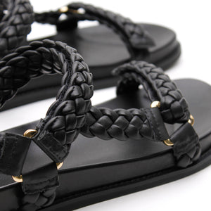 Elke Braided Sandal - Black