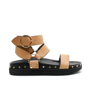 Studded Sandal - Light Tan