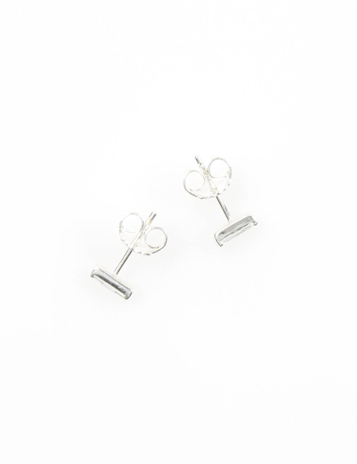 Mini Stud - Silver/White