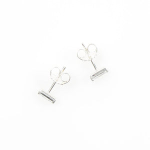 Mini Stud - Silver/White