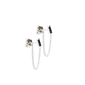 Mini Stud Chain Silver/Black