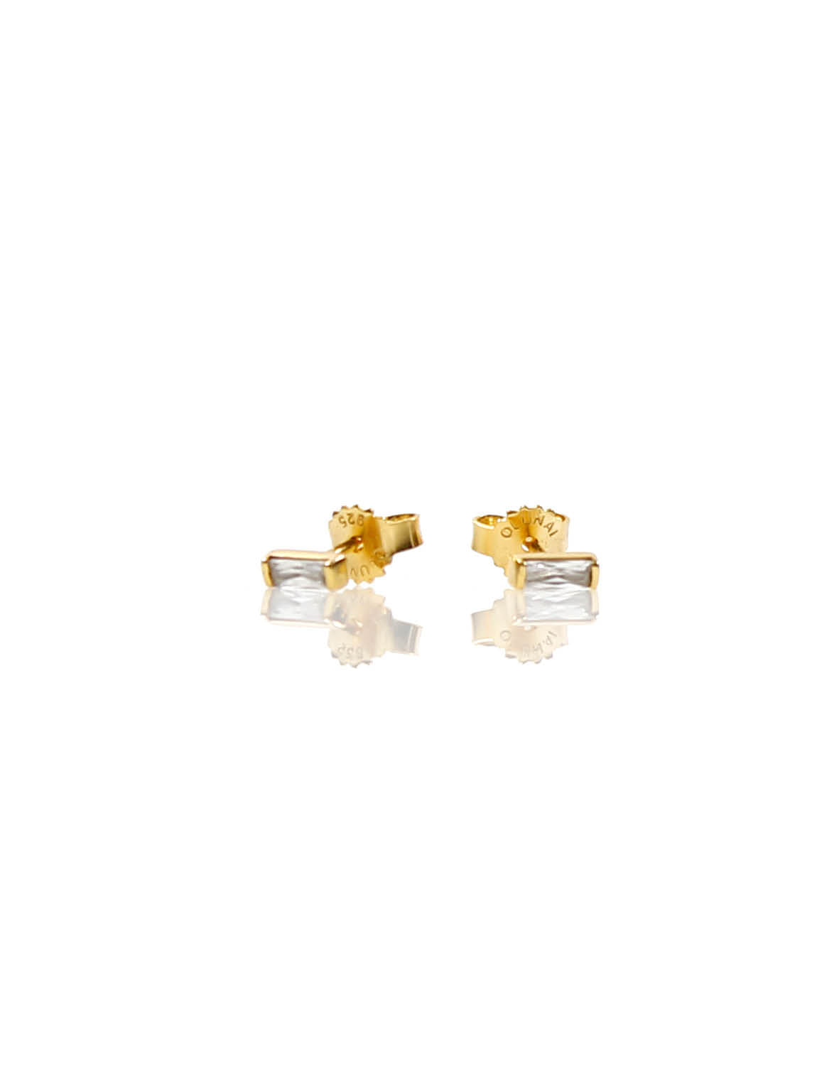 Mini Stud - Gold/White