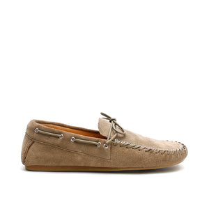 May Moccasin - Taupe/Silver